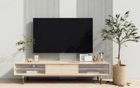 Minimalist Wood TV Console