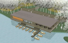 Pleasure Rowboat Moored Pier