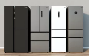 Modern Midea Smart Refrigerator Collection SketchUp 3D Model