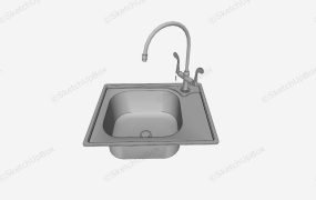 Single Bowl Kitchen Sink With Faucet