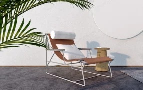 Leather Deck Lounge Chair