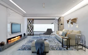 Modern Condo Living Room