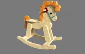 Wood Rocking Horse