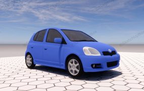 Blue Toyota Yaris Hatchback