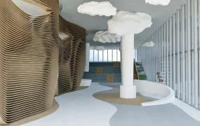 Modern Museum Entrance Lobby