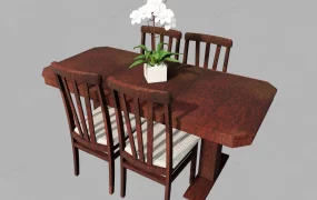 Traditional Wooden Dining Room Set