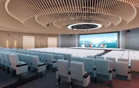 Modern Circular Auditorium &  Lecture Hall Interior SketchUp 3D Model