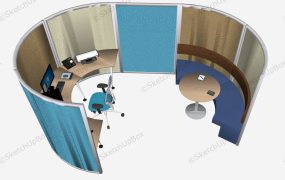 Curved Executive Cubicle