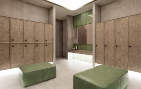 Modern Luxury Spa Locker Room Design SketchUp 3D Model