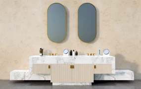 White Marble Bathroom Vanity
