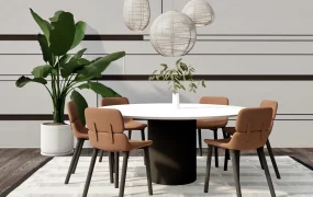 Modern Mid Century Inspired Dining Space
