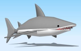 Scary Great White Shark