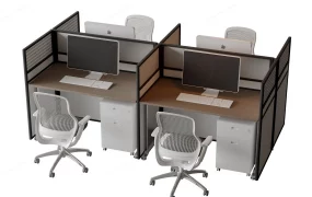 4 Person Office Cubicle Workstation