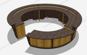 Hospital Round Reception Desk