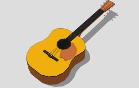 Orange Acoustic Guitar
