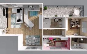 2 Bedroom Apartment Floor Plan