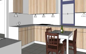 Small Kitchen With Dining Table