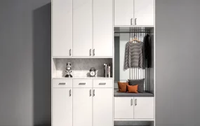 Modern Entryway Storage Cabinet & Coat Rack Unit SketchUp 3D Model
