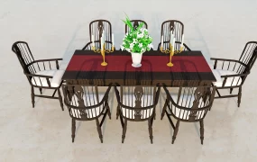 Antique Rectangular Dining Room Set