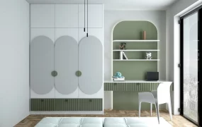 Modern Children's Room Study And Storage Unit