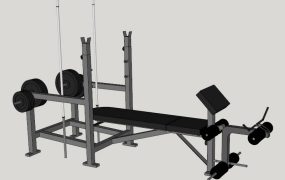Weight Bench with Barbell Rack