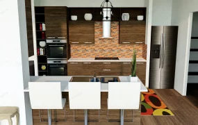 Modern Industrial Kitchen With Island
