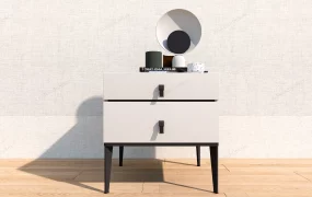 White Bedside Nightstand