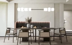 Dining Room With Fireplace Idea