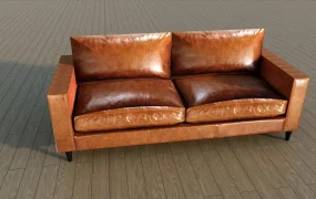 Tan Leather Couch