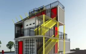 Three Story Industrial Container Building