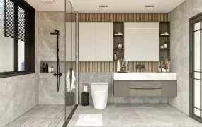 Light Gray Bathroom Design