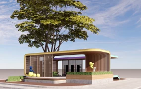 Curved Roof Pavilion Structure