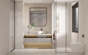 Small Bathroom With Corner Shower