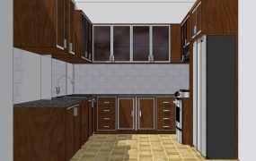 Retro U-shaped Kitchen Design
