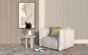 Floor Chair And Side Table