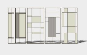 Art Deco Wall Dividers Panels