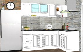 Small Apartment Kitchen Design Idea