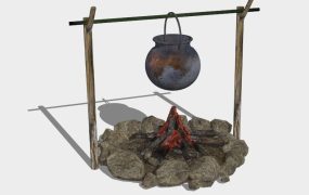 Campfire and Pot
