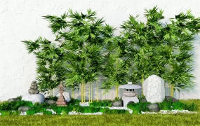 Zen Garden Design With Bamboo