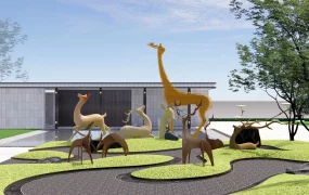 Modern Landscape Design Animal Sculptures