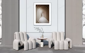 Unique Chairs Accent Wall Idea