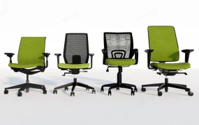 Four Ergonomic Office Task Chairs
