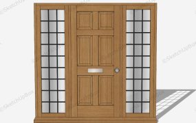 Single Front Door With Two Sidelights