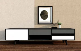 Black And White TV Stand