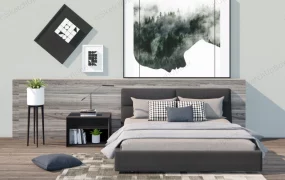 Unique Bedroom Accent Wall Idea
