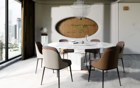Dining Room With Accent Wall Design
