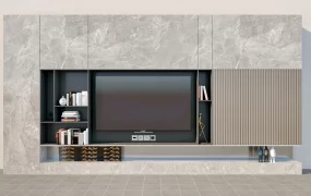 Marble TV Accent Wall