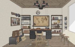 Vintage Home Office Decor Idea