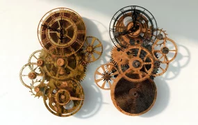 Large Gear Wall Clocks