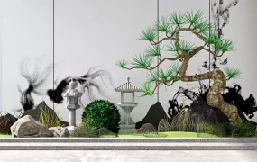Modern Zen Garden Landscape Feature